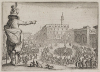 KG 10851
<br/>
Feest op de Piazza della Signoria ("Capricci")
<br/>
<em>Callot, Jacques (1592 - 1635)</em>